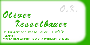 oliver kesselbauer business card